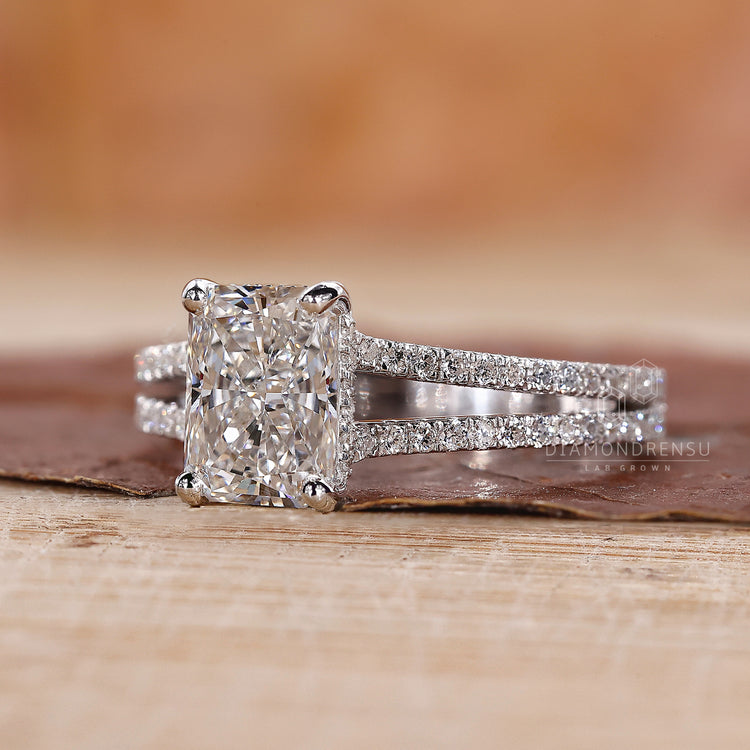Split Shank Engagement Ring designed for added style and shine.