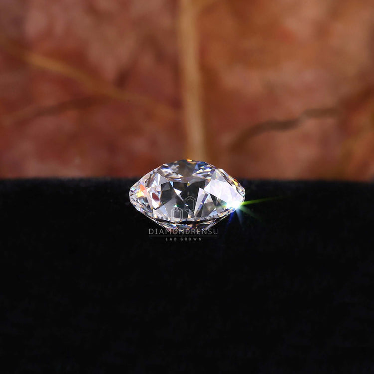 Old European cut shaped in 2.30 carat lab grown diamond for engagement rings.