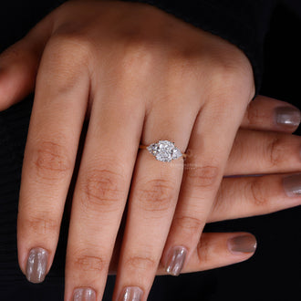 Three Stone Diamond Ring - Cushion Diamond