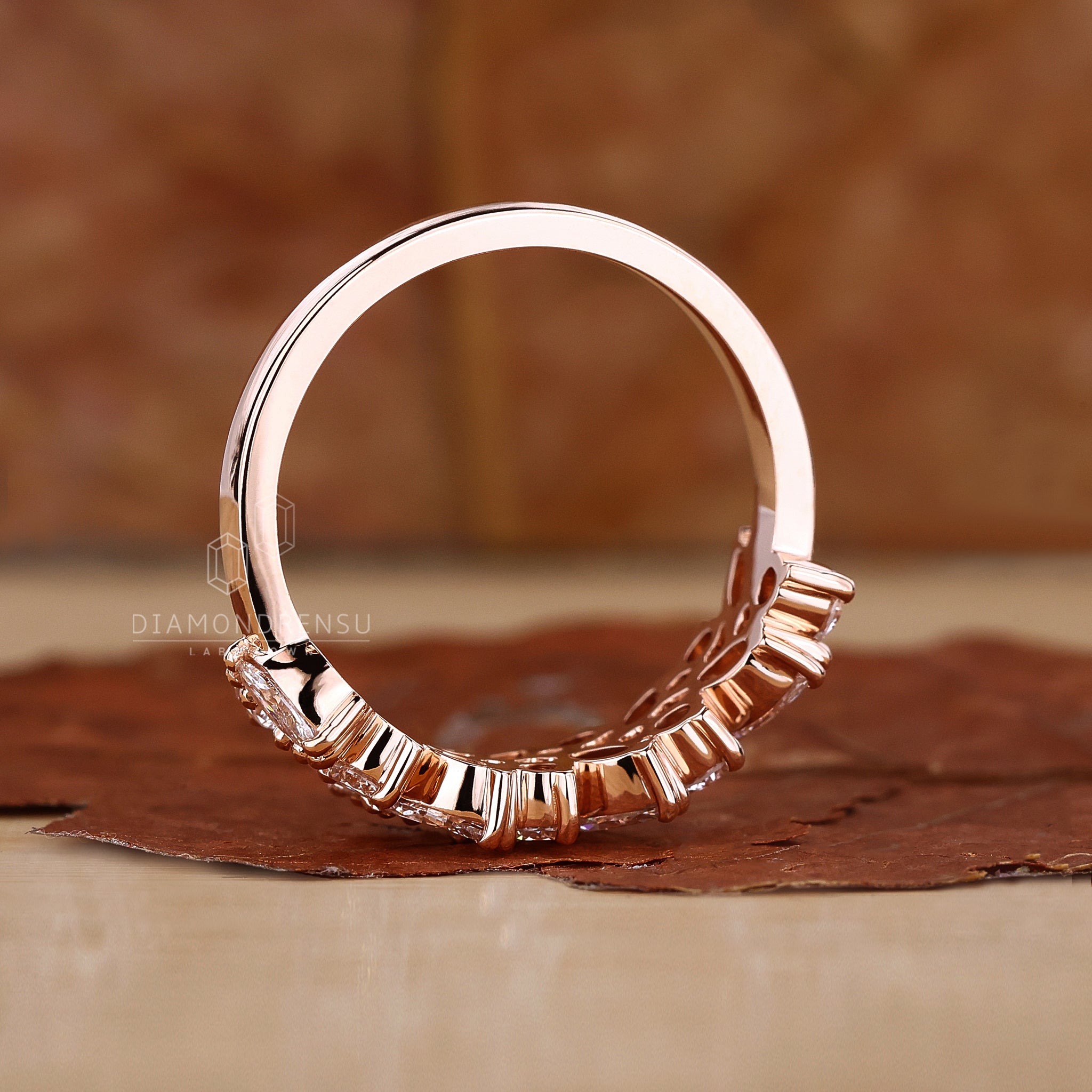 Rose Gold Wedding Band for a warm and luxurious feel.
