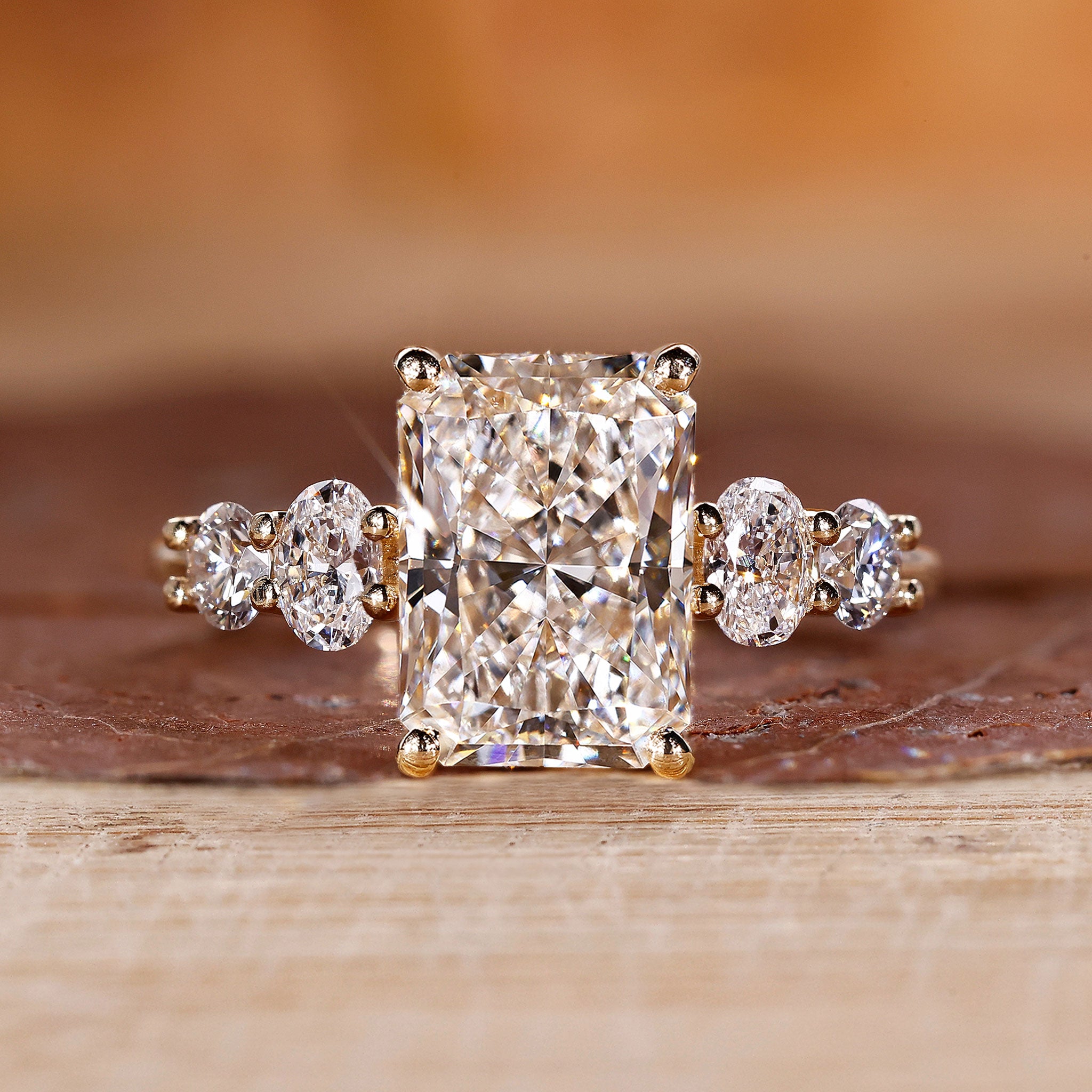 Shop Radiant Cut Engagement Ring – 5 Stone