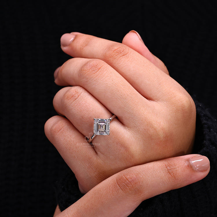 Lab Grown Diamond in white gold solitaire setting

