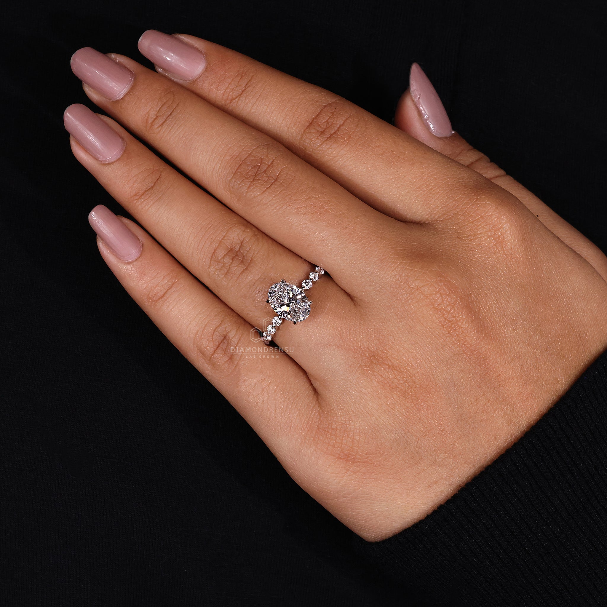 Pave Setting Ring with detailed diamond accents.