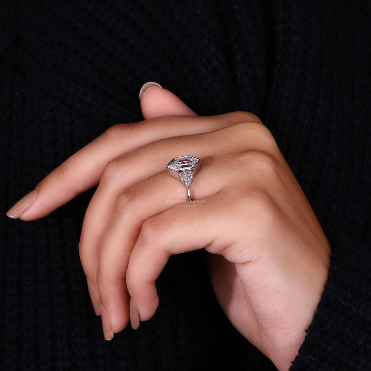 Bezel Engagement Ring offering a sleek and secure setting.
