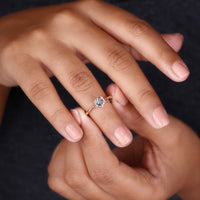 Hexagon Ring with a unique, modern design for engagements.
