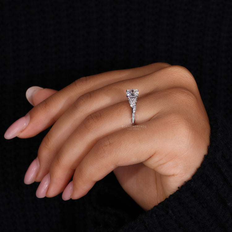 Round Diamond Ring with a secure and sleek claw prong setting.
