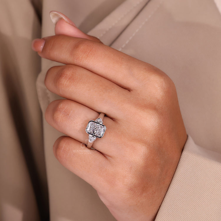 Bezel Setting Ring with secure diamond placements.
