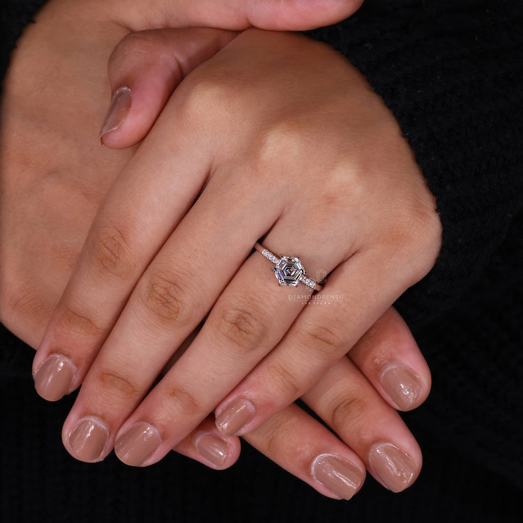 Claw Prongs securing a diamond in an elegant setting.