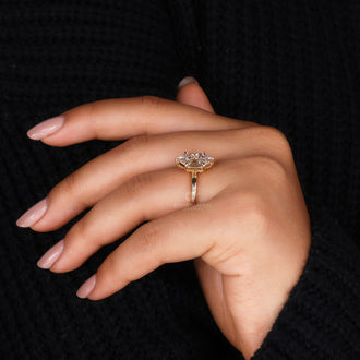 Lab grown diamond ring for a sustainable choice.
