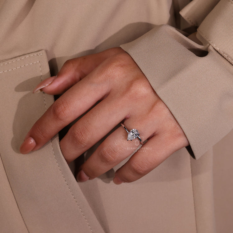 Twisted Prong Engagement Ring with delicate, secure settings.
