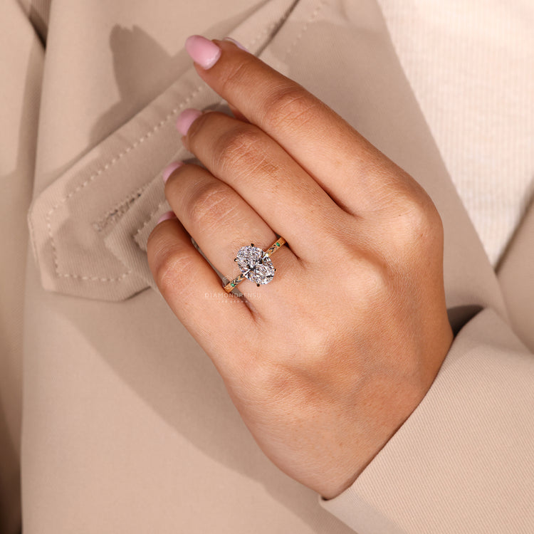 Stylish tapered shank ring for a sleek and modern look.
