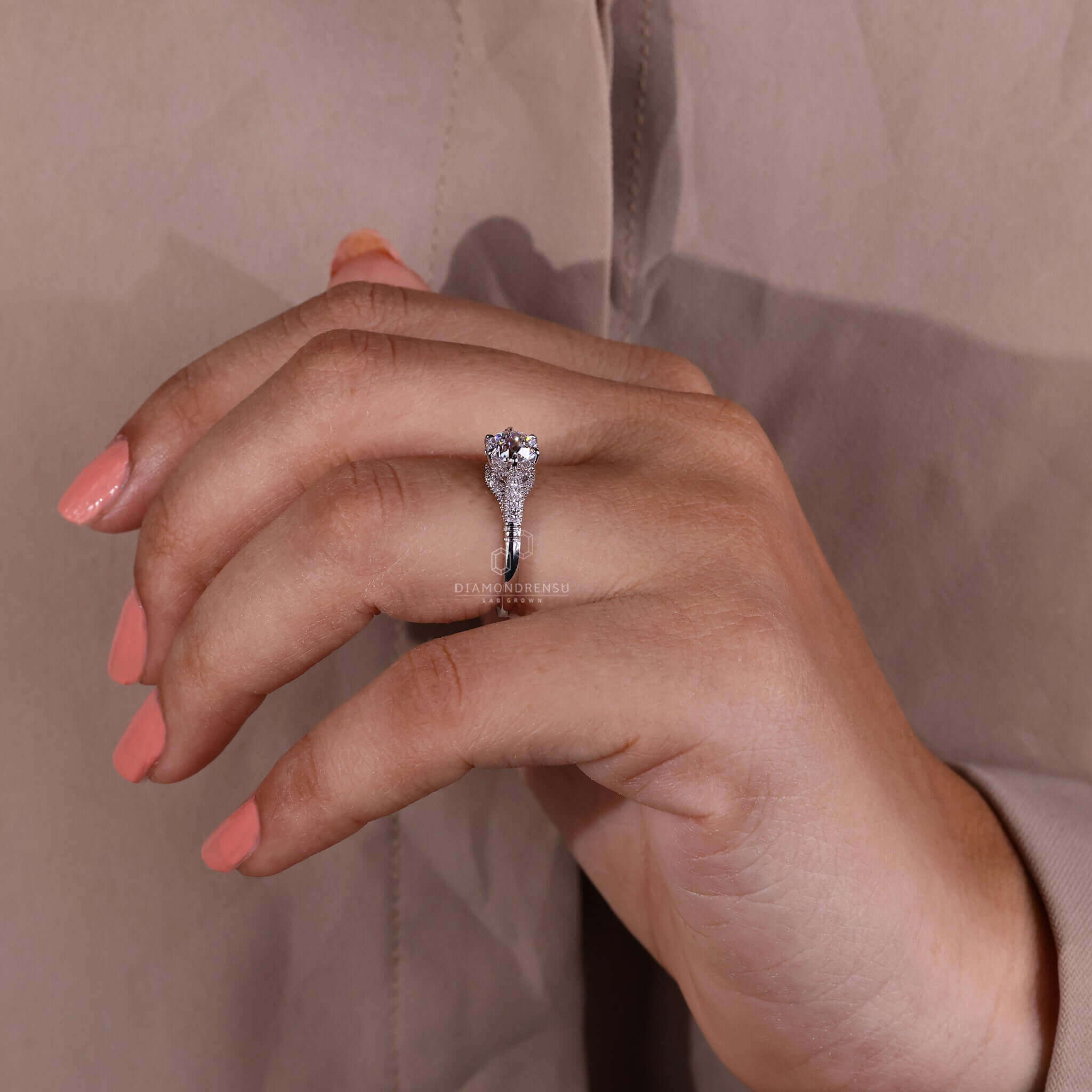 certifies diamond engagement ring