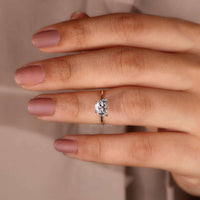 lab craeted diamond engagement ring