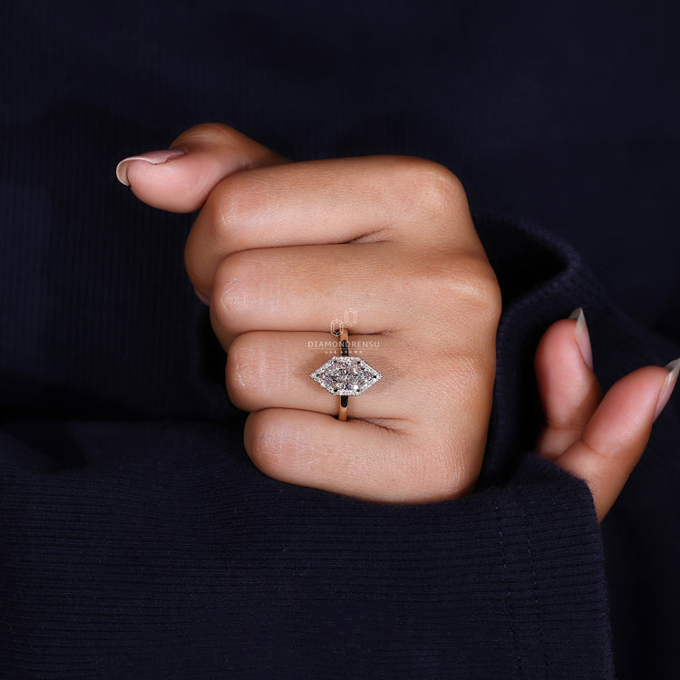 Dutch Marquise Cut Ring in an elegant, vintage-inspired setting.
