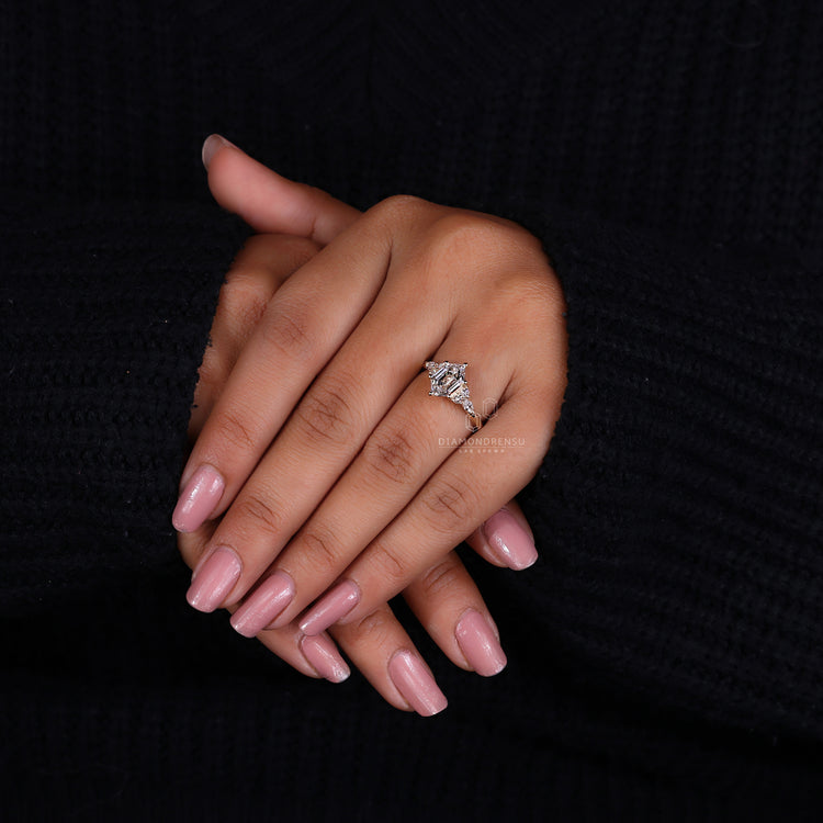 Hexagon Diamond Ring A Geometric Brilliance