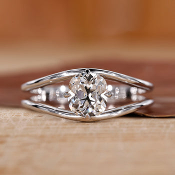 Split Shank Engagement Ring featuring a stunning prong setting.
