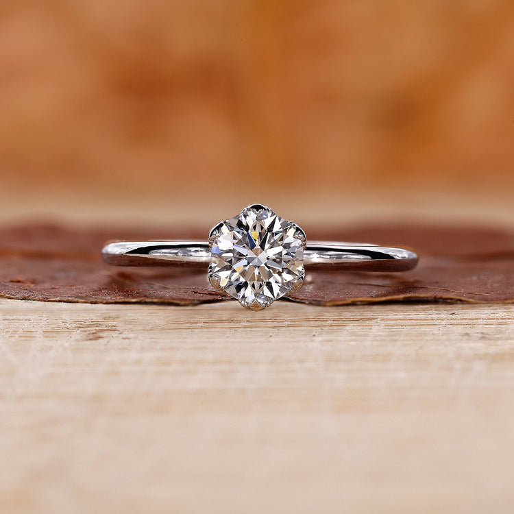 Round Diamond Solitaire Engagement Ring with classic elegance.