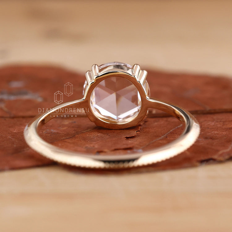 Knife Edge Shank Engagement Ring with a striking silhouette.
