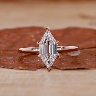 Hexagon Diamond Ring in a sleek solitaire setting.
