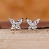 Butterfly stud earrings with a delicate and elegant design.
