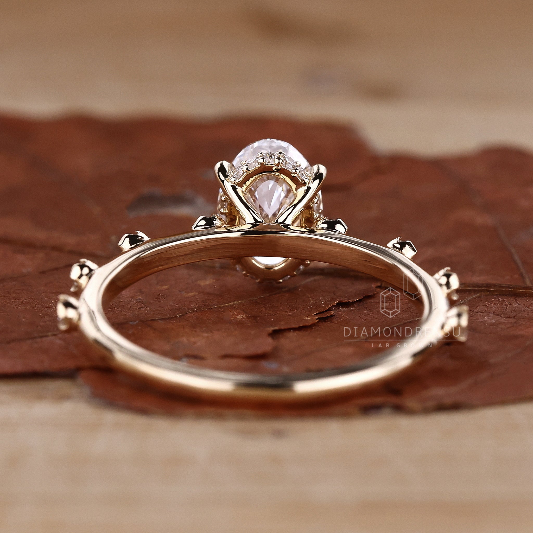 Hidden Feature Engagement Rings Hidden Halo Oval Engagement Ring Classic Beauty with a Twist