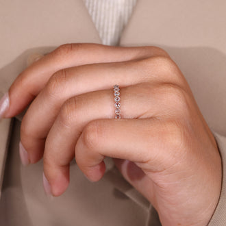 Lab grown diamond rose gold band.
