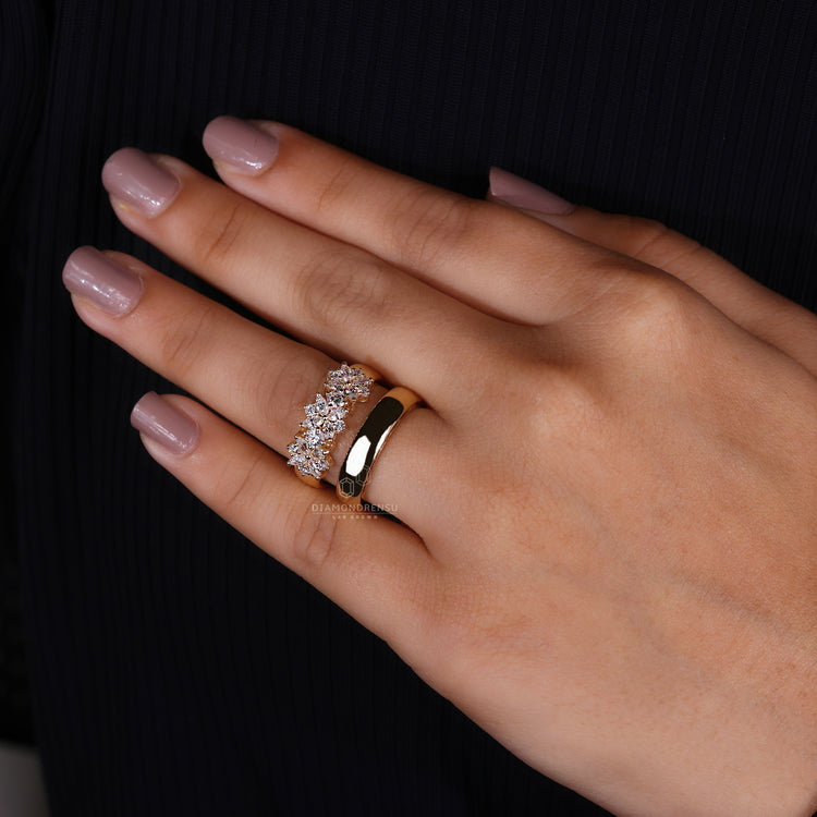 Double Layer Diamond Ring offering unique, intricate details.