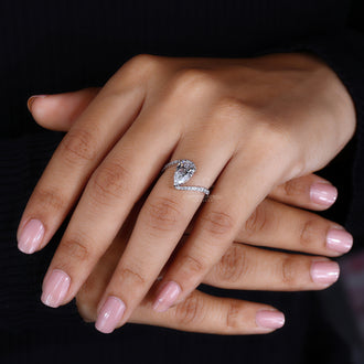 Bypass Setting Engagement Ring designed for modern elegance.