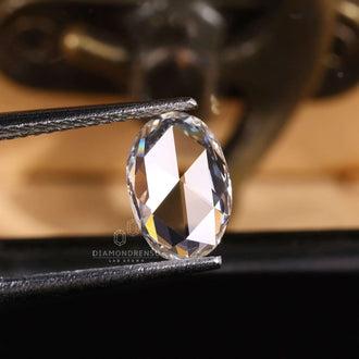 Oval rose cut diamond loose stone is easy to set.
