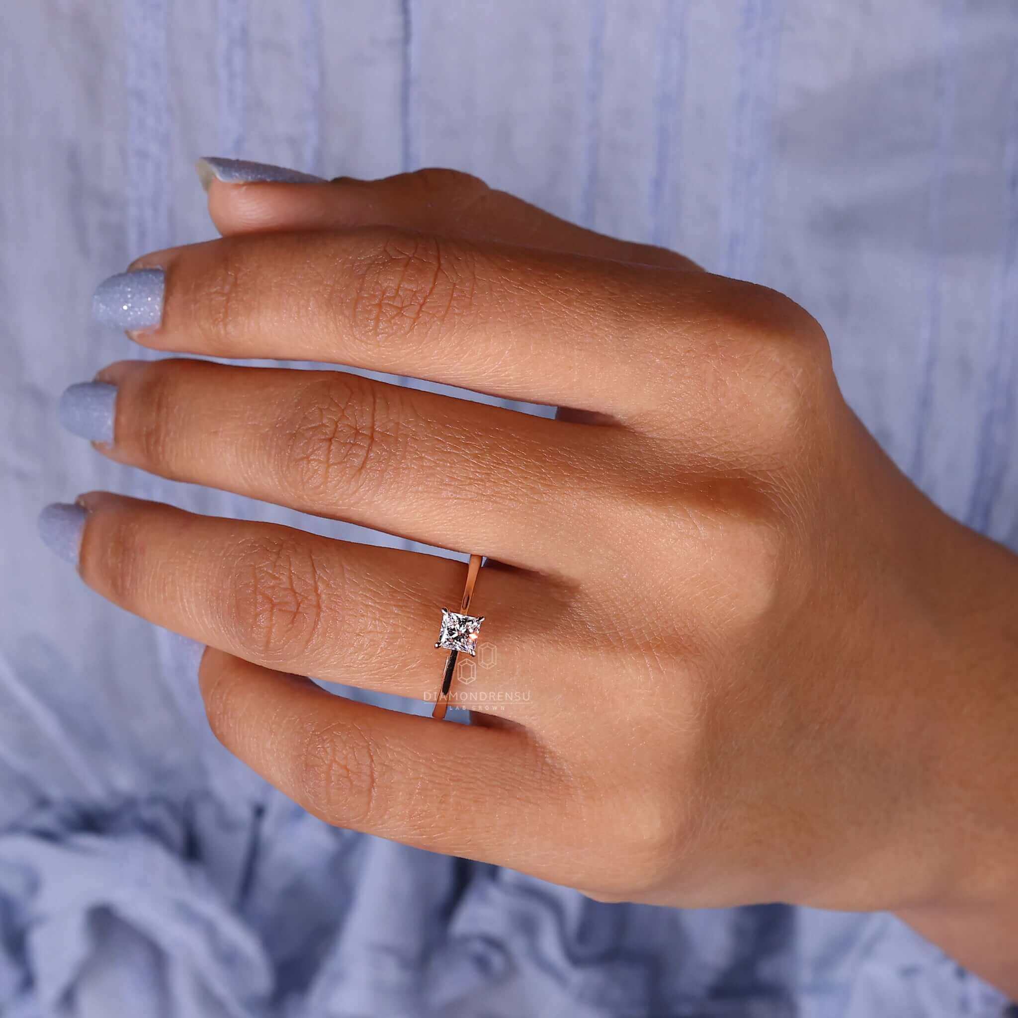 lab grown diamond solitaire ring