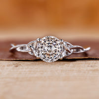 White Gold Solitaire Engagement Ring with stunning brilliance.
