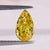 pear cut yellow diamond