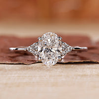 Oval Diamond Engagement Ring with stunning prong setting.