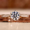 round lab grown diamond engagement ring