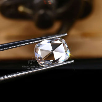 Buy a 1.48 carat lab grown diamond with a cushion rose cut shape.
