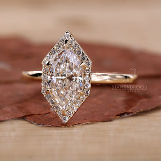 Halo Ring designed to enhance the brilliance of the diamond.
