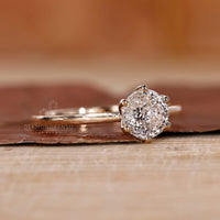 Solitaire Engagement Ring featuring a brilliant round diamond.
