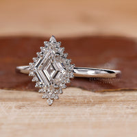 Lozenge Cut Diamond Ring with modern, unique charm.
