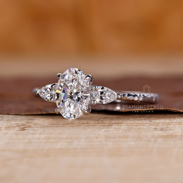 Hammer finish gold ring with a unique textured look.
