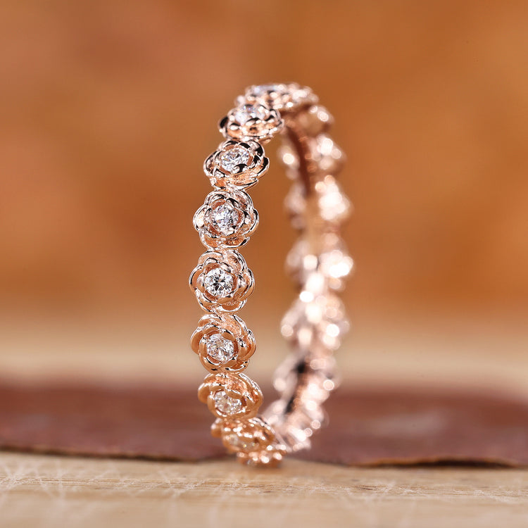Diamond eternity band with sparkling lab grown diamonds.
