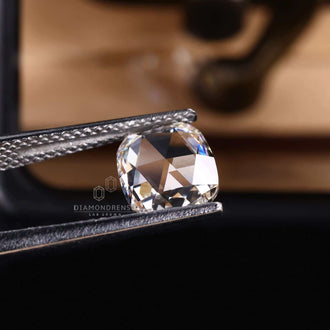 IGI Certified Rose Cut Diamond, 1.30 carat cushion shape.
