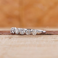 Diamondrensu band handmade jewelry half eternity band
