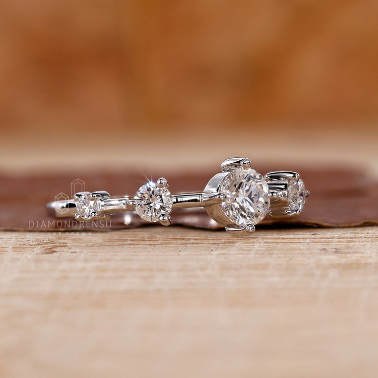 Lab Grown Diamond in a 5 Stone Diamond Ring for an eco-friendly choice.