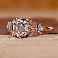 Hexagon Engagement Ring showcasing a unique modern twist.