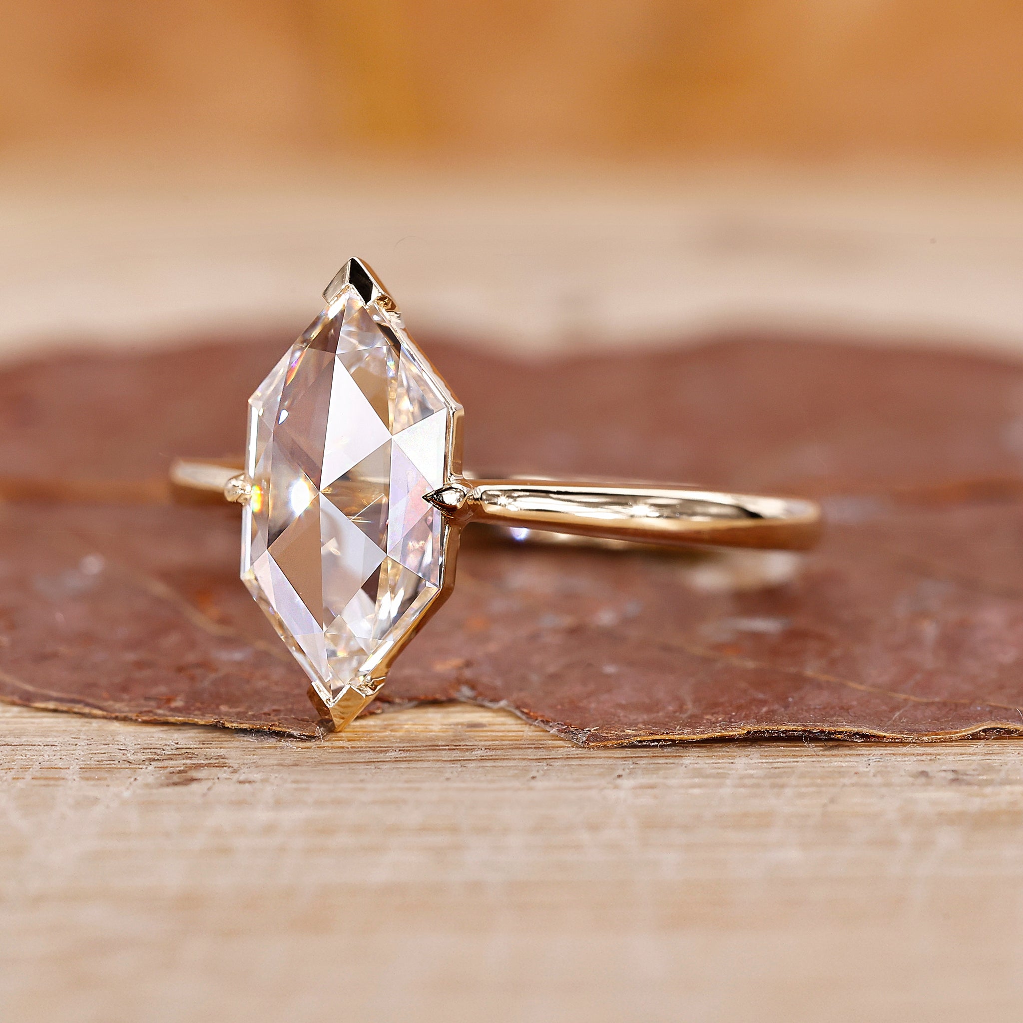 Dutch Marquise Rose Cut Diamond Ring