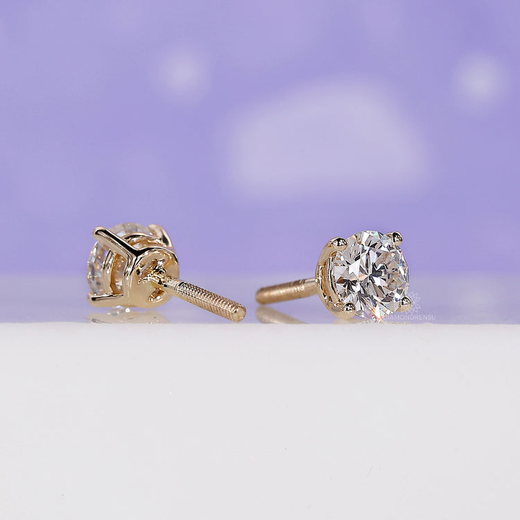 Sustainable lab grown diamond earrings for eco-conscious choices.
