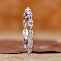 marquise cut lab grown diamond band