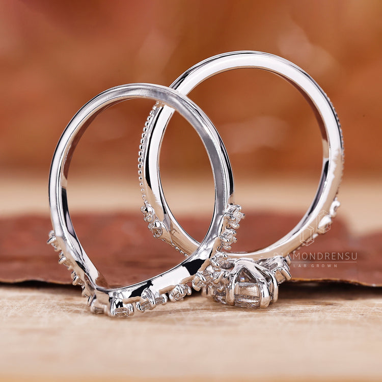 Claw Prongs securely holding the marquise diamond ring.
