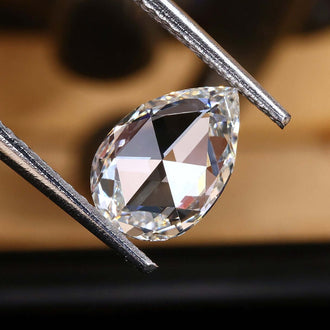 Rose Cut Pear Diamond available as a 0.99 carat diamond in loose format.

