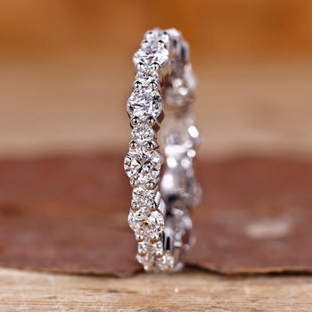 Round diamond eternity band with a timeless sparkle.
